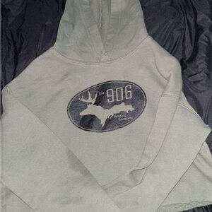 Gray Hoodie with Moose Logo